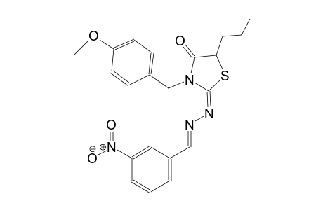 3-nitrobenzaldehyde [(2E)-3-(4-methoxybenzyl)-4-oxo-5-propyl-1,3-thiazolidin-2-ylidene]hydrazone