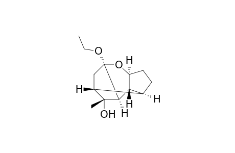 (+-)-(1S,3R,5R,6S,7S,8S,9R)-3-ethoxy-6-methyl-2-oxatetracyclo[6.3.0(3,7)0(5,9)]undecan-6-ol