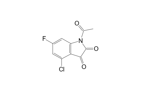 4-Chloro-6-fluoroindoline-2,3-dione, N-acetyl-