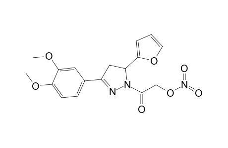 5-(2-Furyl)-4,5-dihydro-3-(3,4-dimethoxyphenyl)-1-(2-nitrooxyacetyl)-1H-pyrazole