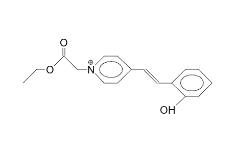 (E)-N-Ethoxycarbonylmethyl-4-O-hydroxystyryl-pyridinium cation