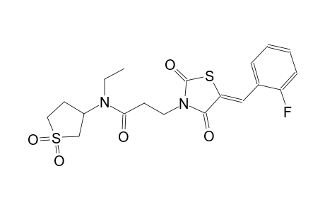 3-thiazolidinepropanamide, N-ethyl-5-[(2-fluorophenyl)methylene]-2,4-dioxo-N-(tetrahydro-1,1-dioxido-3-thienyl)-, (5Z)-