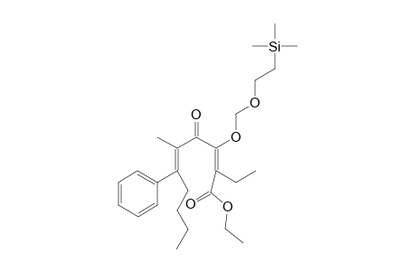 (2E,5E)-Ethyl 2-ethyl-5-methyl-4-oxo-6-phenyl-3-((2-(trimethylsilyl)ethoxy)methoxy)deca-2,5-dienoate
