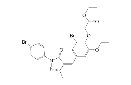 ethyl (2-bromo-4-{(Z)-[1-(4-bromophenyl)-3-methyl-5-oxo-1,5-dihydro-4H-pyrazol-4-ylidene]methyl}-6-ethoxyphenoxy)acetate