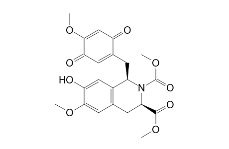 2,3(1H)-Isoquinolinedicarboxylic acid, 3,4-dihydro-7-hydroxy-6-methoxy-1-[(4-methoxy-3,6-dioxo-1,4-cyclohexadien-1-yl)methyl]-, dimethyl ester, cis-(.+-.)-