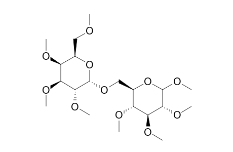 D-Glucopyranoside, methyl 2,3,4-tri-O-methyl-6-O-(2,3,4,6-tetra-O-methyl-.alpha.-D-galactopyra nosyl)-