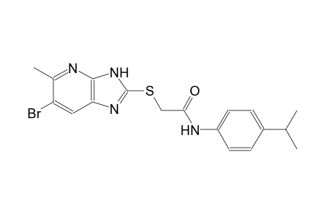 2-[(6-bromo-5-methyl-3H-imidazo[4,5-b]pyridin-2-yl)sulfanyl]-N-(4-isopropylphenyl)acetamide