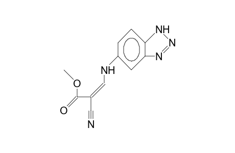 E-3-(5-Benztriazolyl)amino-2-cyano-prop-2-enoic acid, methyl ester