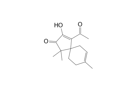 10-Acetyl-9-hydroxy-3,7,7-trimethylspiro[5.4]deca-2,8-dien-8-one