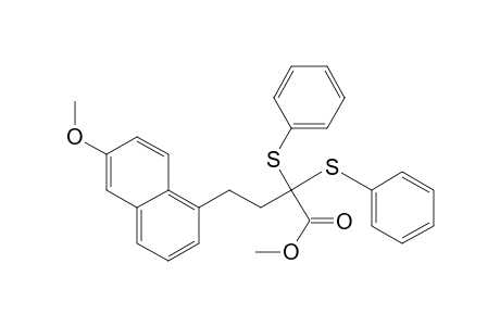 1-Naphthalenebutanoic acid, 6-methoxy-.alpha.,.alpha.-bis(phenylthio)-, methyl ester