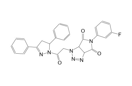 1-[2-(3,5-diphenyl-4,5-dihydro-1H-pyrazol-1-yl)-2-oxoethyl]-5-(3-fluorophenyl)-3a,6a-dihydropyrrolo[3,4-d][1,2,3]triazole-4,6(1H,5H)-dione