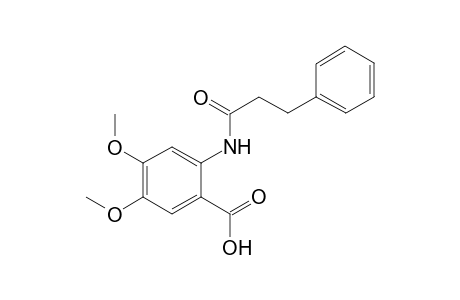 4,5-Dimethoxy-2-[(3-phenylpropanoyl)amino]benzoic acid