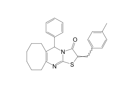 2-(p-methylbenzylidene)-2,5,6,7,8,9,10,11-octahydro-5-phenyl-3H-cycloocta[d]thiazolo[3,2-a]pyrimidin-3-one