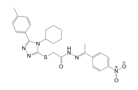2-{[4-cyclohexyl-5-(4-methylphenyl)-4H-1,2,4-triazol-3-yl]sulfanyl}-N'-[(E)-1-(4-nitrophenyl)ethylidene]acetohydrazide