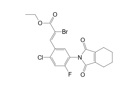 2-Propenoic acid, 2-bromo-3-[2-chloro-4-fluoro-5-(1,3,4,5,6,7-hexahydro-1,3-dioxo-2H-isoindol-2-yl)phenyl]-, ethyl ester