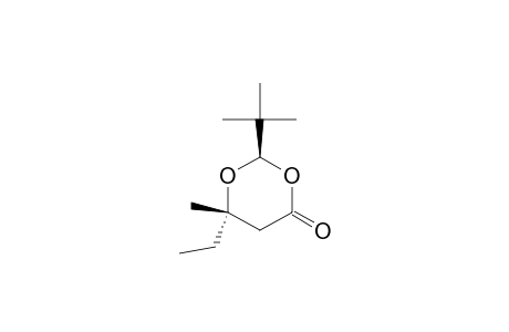 1,3-Dioxan-4-one, 2-(1,1-dimethylethyl)-6-ethyl-6-methyl-, (2R-trans)-