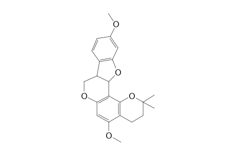 3,4,8a,13a-Tetrahydro-2,2-dimethyl-5,11-dimethoxy-2H,8H-benzofuro[2',3':4,5]pyran[2,3-h][1]benzopyran