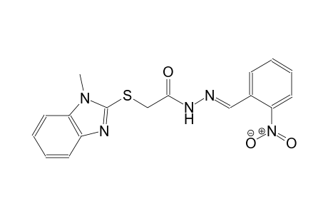 acetic acid, [(1-methyl-1H-benzimidazol-2-yl)thio]-, 2-[(E)-(2-nitrophenyl)methylidene]hydrazide