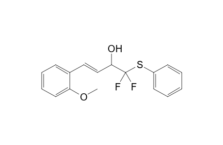 (E)-1,1-bis(fluoranyl)-4-(2-methoxyphenyl)-1-phenylsulfanyl-but-3-en-2-ol