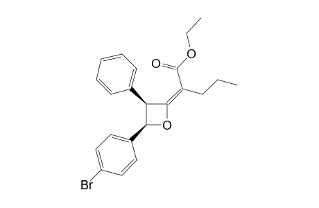 cis-2-((E)-1-(Ethoxycarbonyl)butylidene)-4-(4-bromophenyl)-3-phenyloxetane