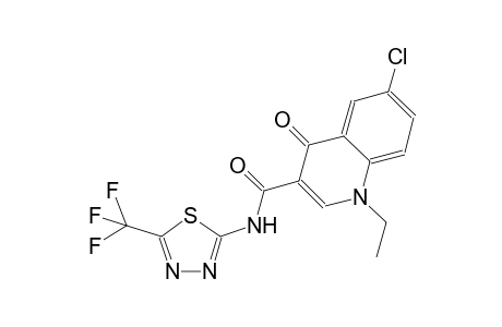 3-quinolinecarboxamide, 6-chloro-1-ethyl-1,4-dihydro-4-oxo-N-[5-(trifluoromethyl)-1,3,4-thiadiazol-2-yl]-