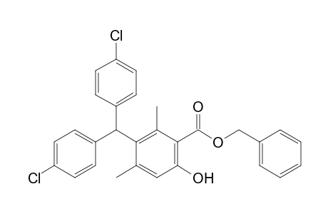 Benzyl 3-(bis(4-chlorophenyl)methyl)-6-hydroxy-2,4-dimethylbenzoate