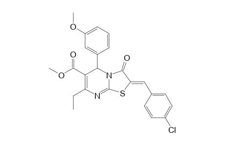 METHYL-2-(4-CHLOROBENZYLIDENE)-7-ETHYL-3-OXO-5-(§-METHOXYPHENYL)-2,3-DIHYDRO-5H-THIAZOLO-[3,2-A]-PYRIMIDINE-6-CARBOXYLATE