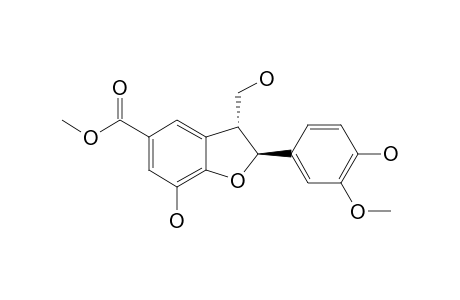 (2S,3R)-METHYL-7-HYDROXY-2-(4-HYDROXY-3-METHOXY-PHENYL)-3-(HYDROXYMETHYL)-2,3-DIHYDROBENZOFURAN-5-CARBOXYLATE;NORCURLIGNAN