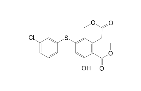 Methyl 4-[(3-Chlorophenyl)sulfanyl]-2-hydroxy-6-(2-methoxy-2-oxoethyl)benzoate
