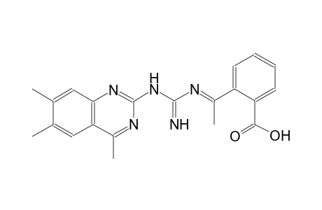 2-((1E)-N-{(E)-imino[(4,6,7-trimethyl-2-quinazolinyl)amino]methyl}ethanimidoyl)benzoic acid