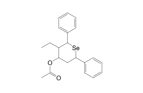 R-2,cis-6-Diphenyl-trans-3-ethyl-4-selenanol-acetate