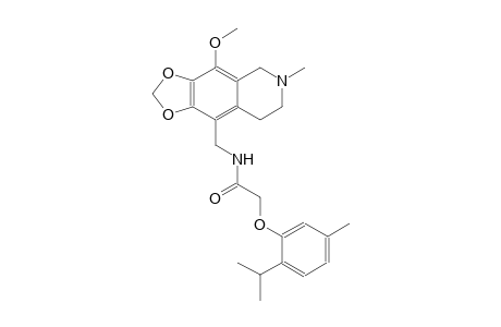 acetamide, 2-[5-methyl-2-(1-methylethyl)phenoxy]-N-[(5,6,7,8-tetrahydro-4-methoxy-6-methyl[1,3]dioxolo[4,5-g]isoquinolin-9-yl)methyl]-