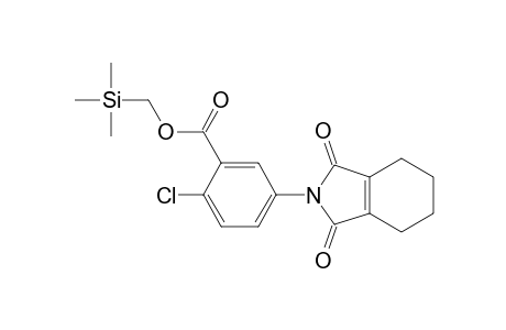 Benzoic acid, 2-chloro-5-(1,3,4,5,6,7-hexahydro-1,3-dioxo-2H-isoindol-2-yl)-, (trimethylsilyl)methyl ester
