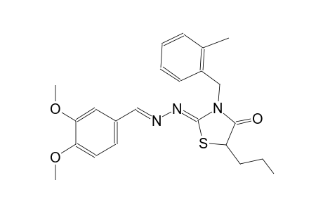 3,4-dimethoxybenzaldehyde [(2Z)-3-(2-methylbenzyl)-4-oxo-5-propyl-1,3-thiazolidin-2-ylidene]hydrazone