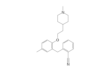 2-(5-Methyl-2-(2-(1-methylpiperidin-4-yl)ethoxy)benzyl)benzonitrile