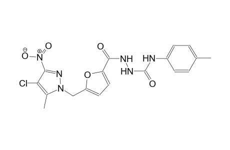 2-{5-[(4-chloro-5-methyl-3-nitro-1H-pyrazol-1-yl)methyl]-2-furoyl}-N-(4-methylphenyl)hydrazinecarboxamide