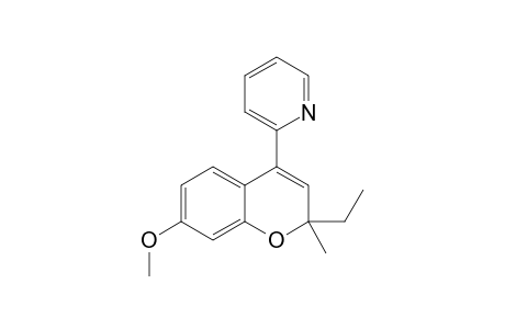 2-Ethyl-2-methyl-7-methoxy-4-(2-pyridyl)-2H-1-benzopyran
