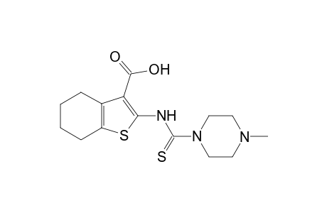 2-(4-Methylpiperiazino)thiocarbonylamino)-4,5,6,7-tetrahydrobenzo[b]thiophene-3-carboxylic acid
