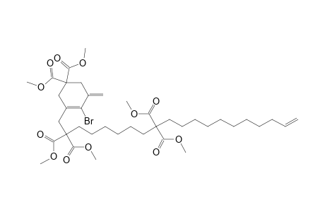 1-[(2-bromo-5,5-dicarbomethoxy-3-methylene-cyclohexen-1-yl)methyl]nonadec-18-ene-1,1,8,8-tetracarboxylic acid tetramethyl ester