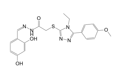 N'-[(Z)-(2,4-dihydroxyphenyl)methylidene]-2-{[4-ethyl-5-(4-methoxyphenyl)-4H-1,2,4-triazol-3-yl]sulfanyl}acetohydrazide