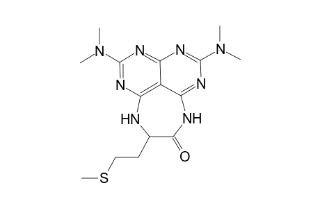 2,5-Bis(dimethylamino)-9,10-dihydro-9-[(2-methylmercapto)ethyl]-1,3,4,6,7,10-hexazacyclohepta[de]naphthalen-8(7H)-one