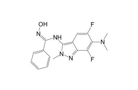 (Z)-N-[5,7-Difluoro-6-(N,N-dimethylamino)-2-methyl-2H-indazol-3-yl]-N'-hydroxy-benzamidine