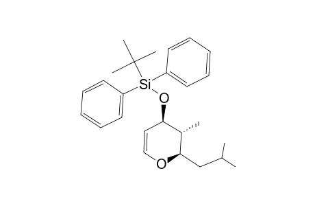 (2R*,3R*,4R*)-2-Isobutyl-4-(ter-butyldiphenylsilyloxy)-3,4-dihydro-3-methyl-2H-pyran