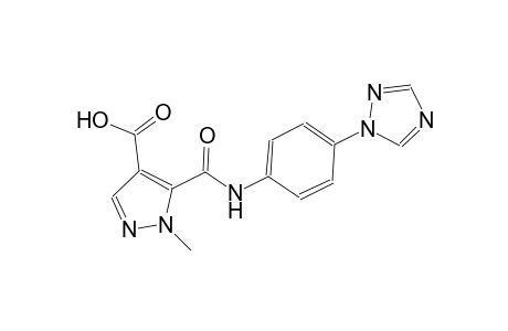 1H-pyrazole-4-carboxylic acid, 1-methyl-5-[[[4-(1H-1,2,4-triazol-1-yl)phenyl]amino]carbonyl]-