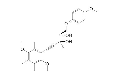 (2R,3S)-1-(4-Methoxyphenoxy]-)-5-(2,5-dimethoxy-3,4,6-trimethylphenyl)-3-methylpent-4-yne-2,3-diol