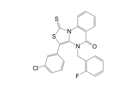 thiazolo[3,4-a]quinazolin-5(4H)-one, 3-(3-chlorophenyl)-4-[(2-fluorophenyl)methyl]-1-thioxo-