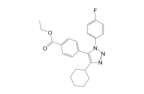 Ethyl 4-(4-cyclohexyl-1-(4-fluorophenyl)-1H-1,2,3-triazol-5-yl)benzoate