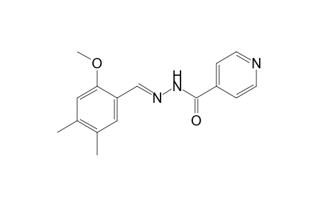 isonicotinic acid, (4,5-dimethyl-2-methoxybenzylidene)hydrazide
