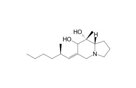 (8R,8aS)-8-Hydroxy-8-methyl-6-((Z)-2(R)-methylhexylidene)octahydroindolozin-7-ol