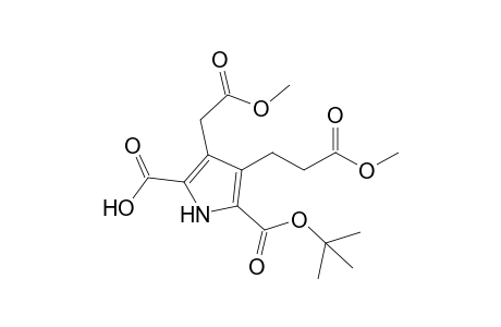 3-(2-Methoxy-2-oxidanylidene-ethyl)-4-(3-methoxy-3-oxidanylidene-propyl)-5-[(2-methylpropan-2-yl)oxycarbonyl]-1H-pyrrole-2-carboxylic acid